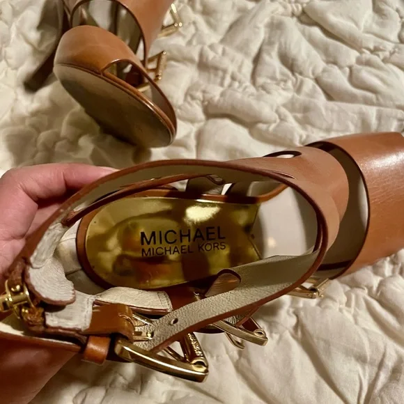 Michael Kors leather gladiator sandal heels - Picture 4 of 4